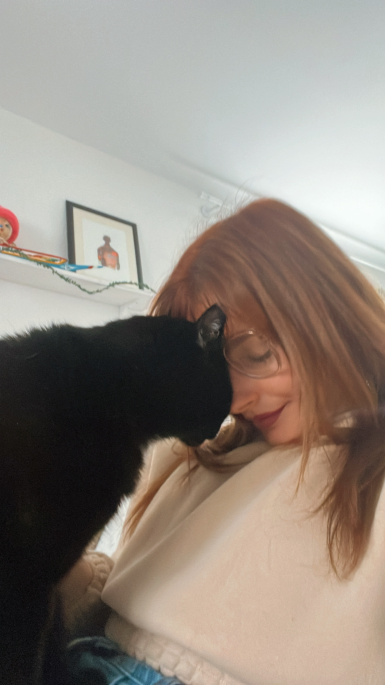 Aurélie avec un chat